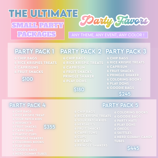 Small Party Packages- Party Favors